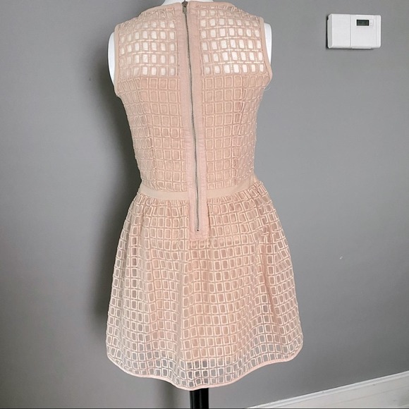 Gorge Maje embroidered overlay fit & flair dress small - Picture 3 of 11